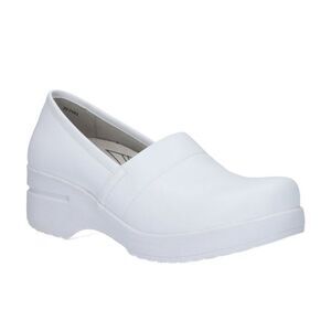 New Easy Works "Laurie" Removable anti-microbial foot 11w wide white Clog nurse